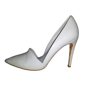 Vince D'Orsay Claire Paulette Pumps Sz‎ 10 M Leather Woodsmoke Gray Designer